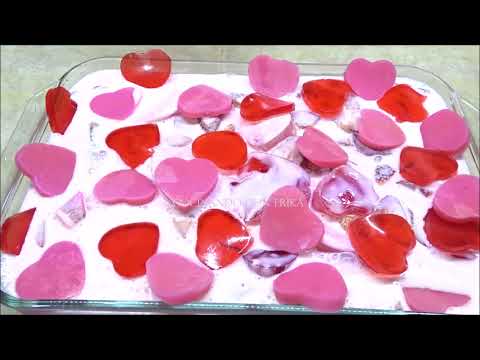 ENSALADA DE GELATINA ❤️CON FRESAS 🍓 Y YOGURT 🍦