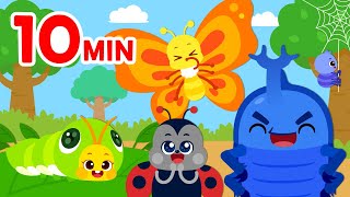 Spider, Butterfly + More Bug Songs🐝🎵| 10min Compilation | For Kids | Lotty Friends