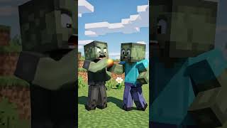 Zombie Bite Gone Wrong! 🍎💀➡️👧 #minecraft #minecraftinspired #memes #voxel #gaming