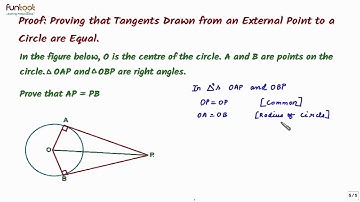 Basics of Congruence - RHS Rule - Proving that tangents from an external point to a circle are equal