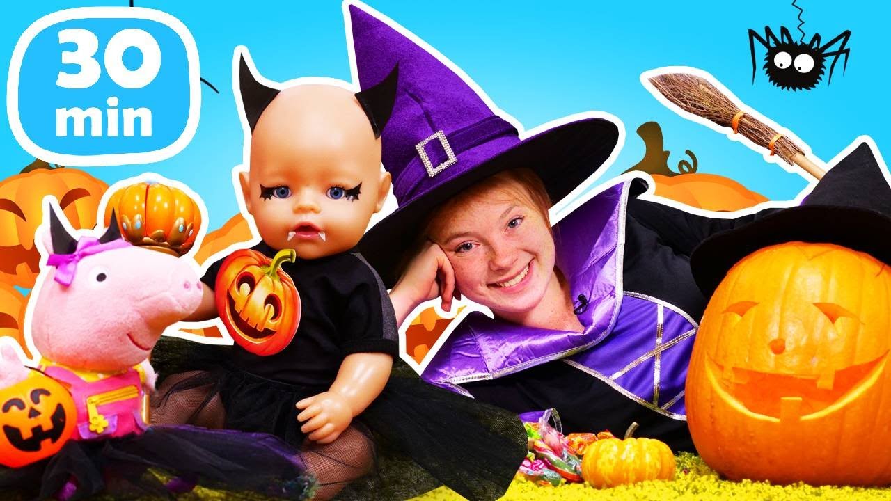 Tolle Spiele für Kinder. Halloween mit Irene und Baby Born. Spielspaß mit Puppen