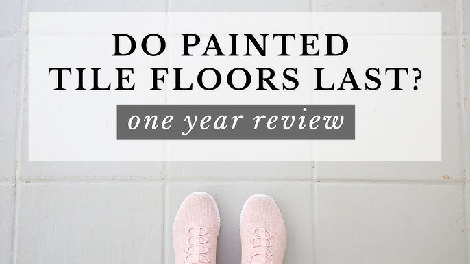 How To Paint Your Tile Floor! Easy Update For Outdated Flooring! — MAKER  GRAY