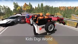 Collapsing Bridge Pileup Car Crashes game video  @ Kids Digi World - Faisal AlBulushi New #threads screenshot 2
