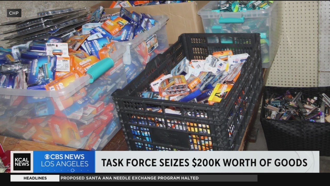 Task force arrests two, seizes $200k worth of stolen goods - YouTube