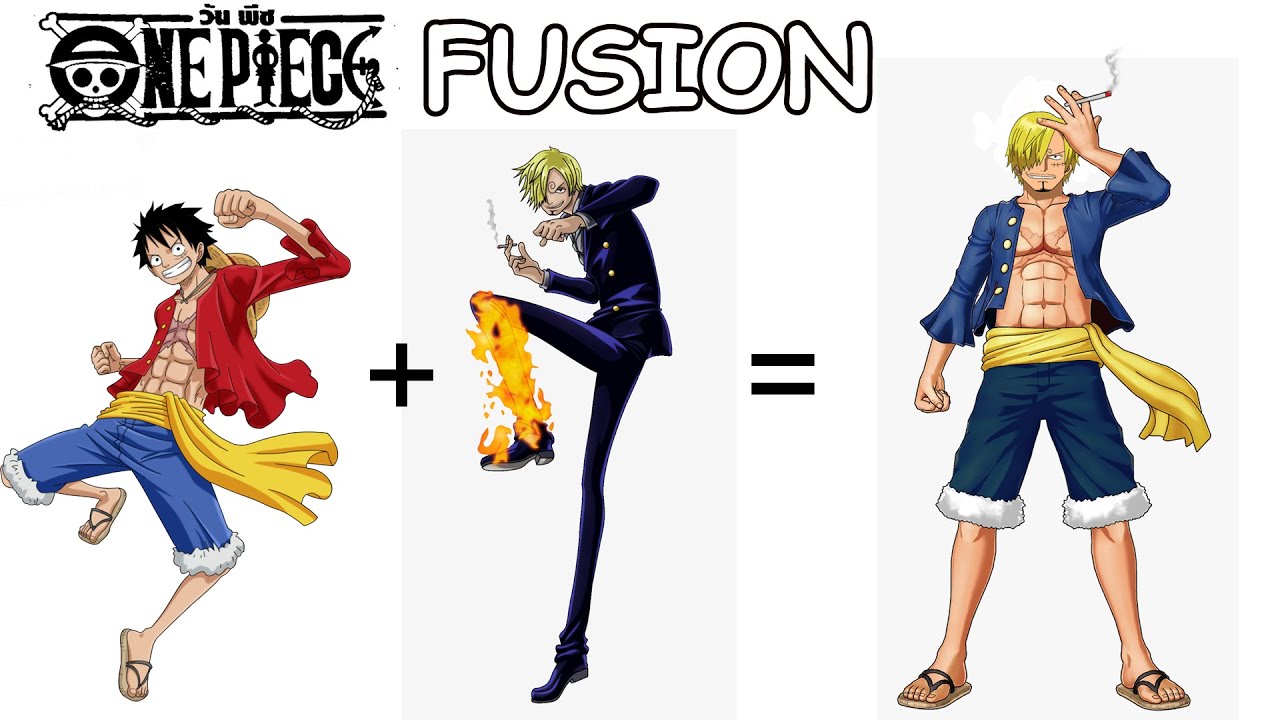 One Piece Characters Fusion: Luffy + Sanji | Anime Character Fusion Drawing  - YouTube