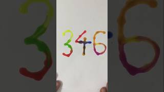 346 number drawing | drops bole magic tale 💧🎨  #shorts #art