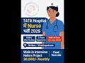 TATA Memorial Hospital Nurse Vacancy 2025 Walk In Interview Salary 30 000 Nursenestmannjit TATA Memorial Hospital Nurse Vacancy 2025 Walk In Interview Salary 30 000 Nursenestmannjit