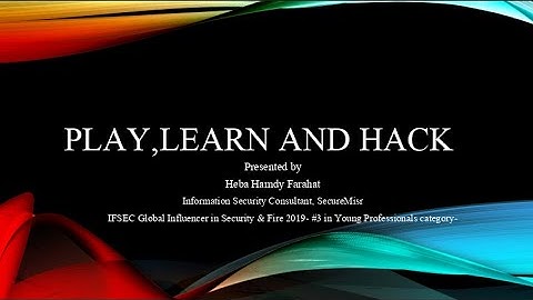 CTF Training with Heba Hamdy Farahat