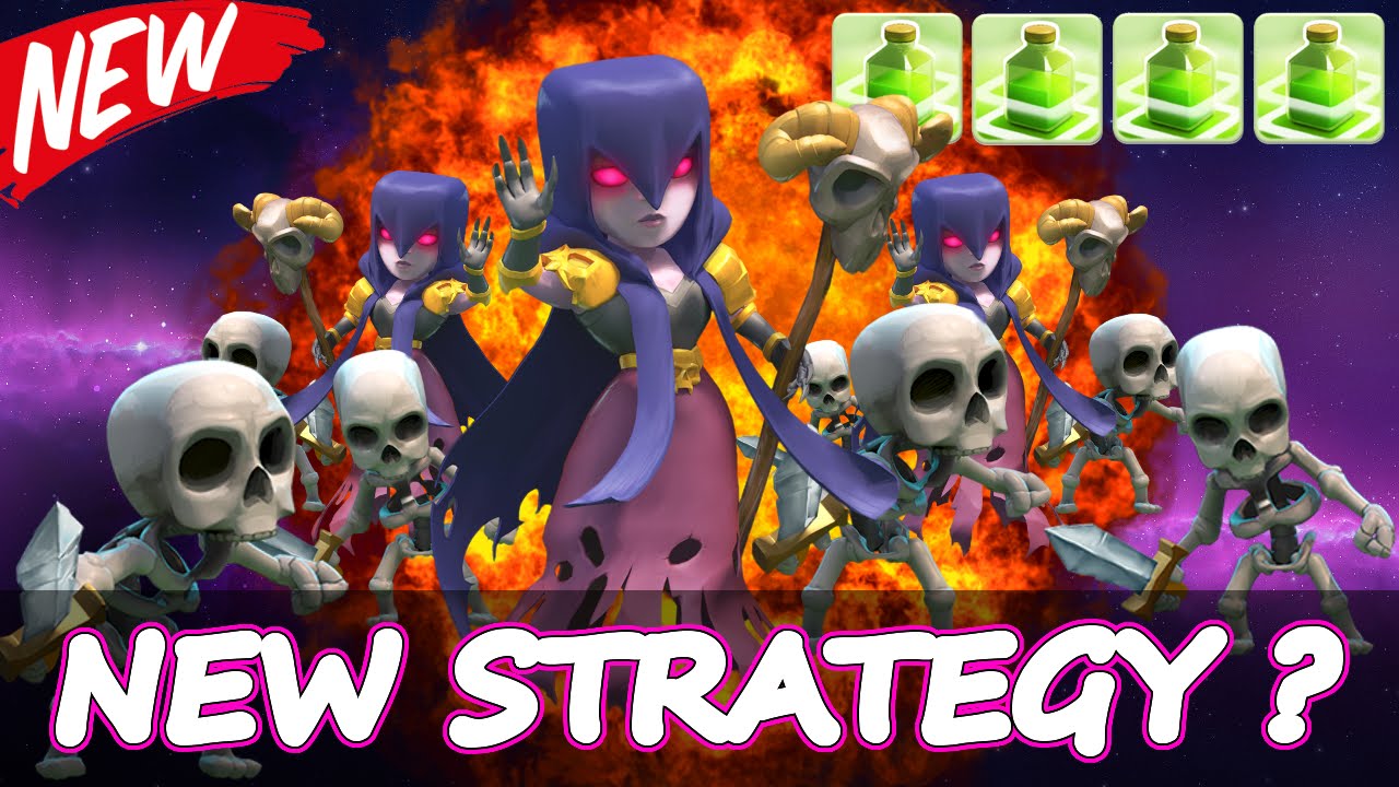 Clash Of Clans QUATRO JUMP SPELL STRATEGY New Trial Attack LIVE 