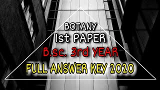 #ccsuanswerkey Full Answer key 2020 || Botany 1st paper answer key || B.sc. 3rd year || CCSU screenshot 4