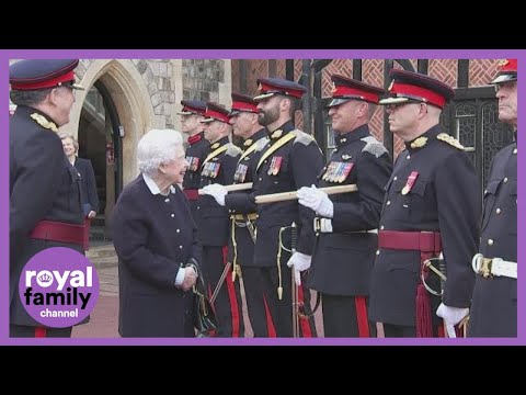 Queen Jokes With Canadian Officer About His Medals
