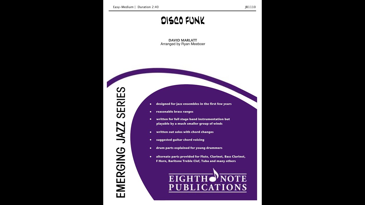 Disco Funk by David Marlatt (arr. by Ryan Meeboer) - Grade Easy-Medium
