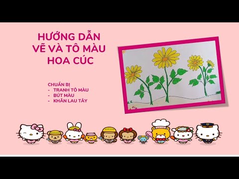 Hướng dẫn vẽ và tô màu hoa cúc