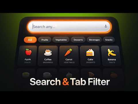 JavaScript Project Search Tab Filtering with HTML CSS JavaScript Step-by-Step Tutorial