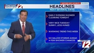 WPRI 12 Weather Now 8/3/26 Evening Shower, Clearing Tonight