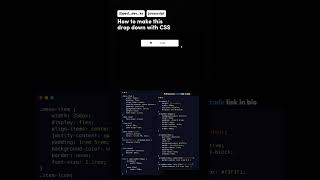 how to make drop down with css #coding   src code:https://github.com/peslDevKs/drop-down-menu
