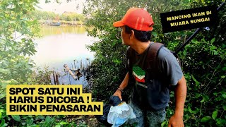 Mancing pakai adonan terigu dapat ikan apa ! Mancing ikan di muara sungai pantura jawa