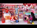 Barbie &amp; Ken Doll Family Toddler Shopping for Valentines Day