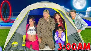 ACAMPAMOS UNA NOCHE EN EL JARDIN DE LA NUEVA CASA Y ESTO PASÓ.. 😰*terror* | Karla Bustillos