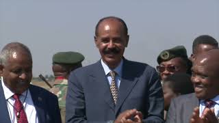 Arrival of the President of Eritrea, H E Isaias Afwerki at OR Tambo International Airport