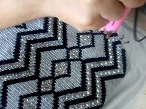 Cómo decorar mochila wayuu con piedras de cristal, fácil y hermosa, paso a  paso - YouTube