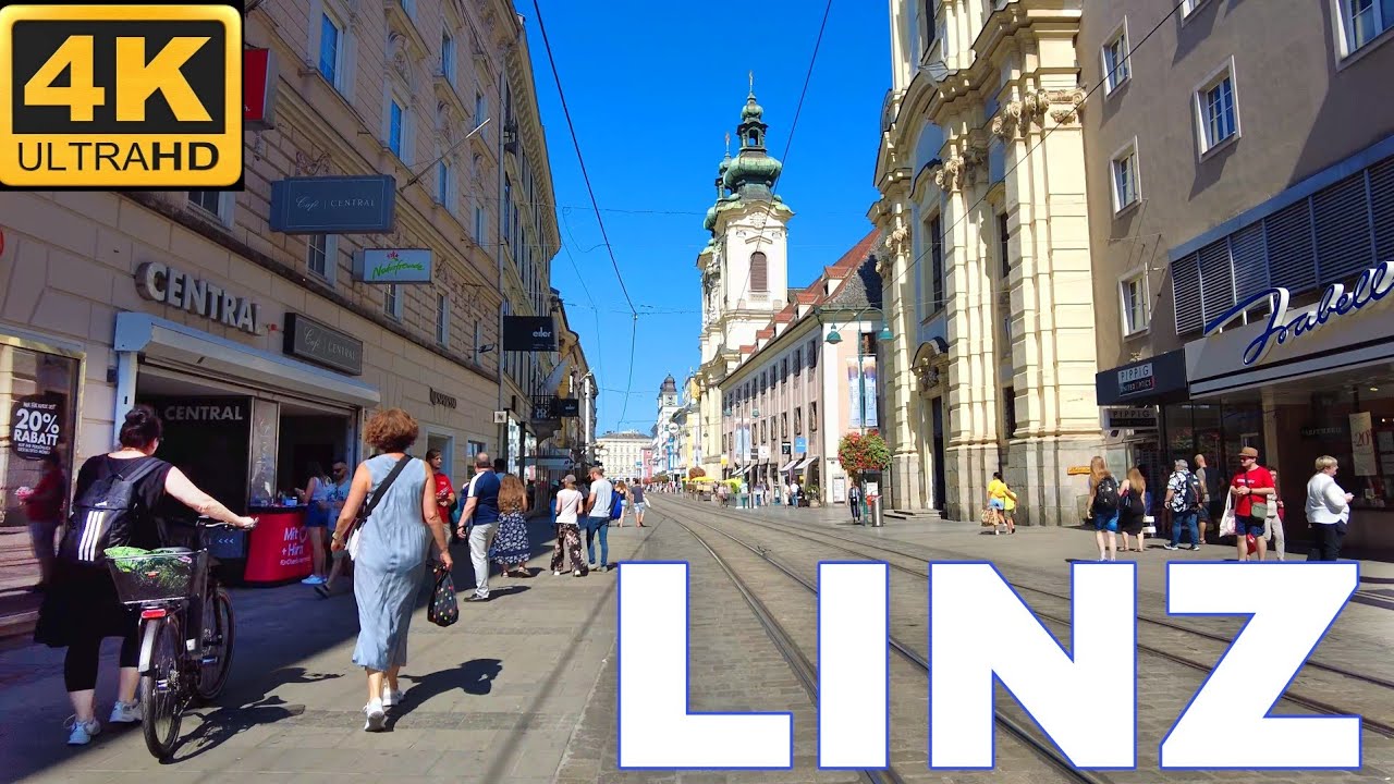 Linz Austria, September Walking Tour 4K UHD - YouTube