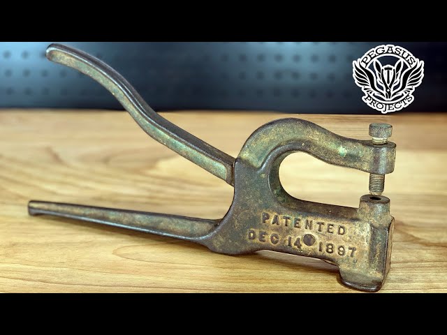 1897 Antique Leather Rivet Tool Restoration 