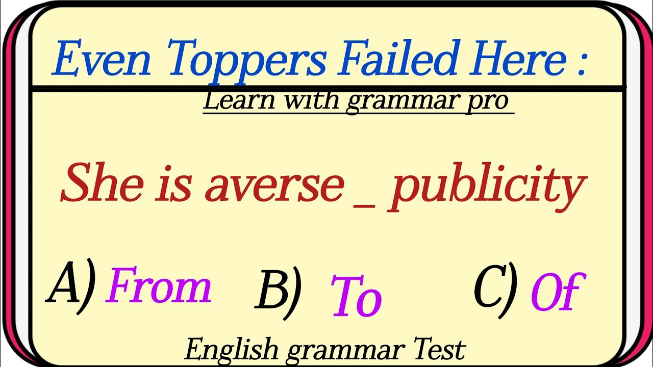 Mixed English Grammar test ✨ Even Toppers  Failed Here 