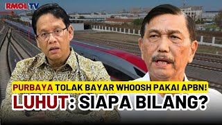 Purbaya Refuses to Pay Whoosh Using the State Budget, Luhut: Who Said That?