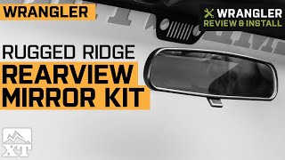 Jeep Wrangler Rugged Ridge Rearview Mirror Kit Review & Install - YouTube
