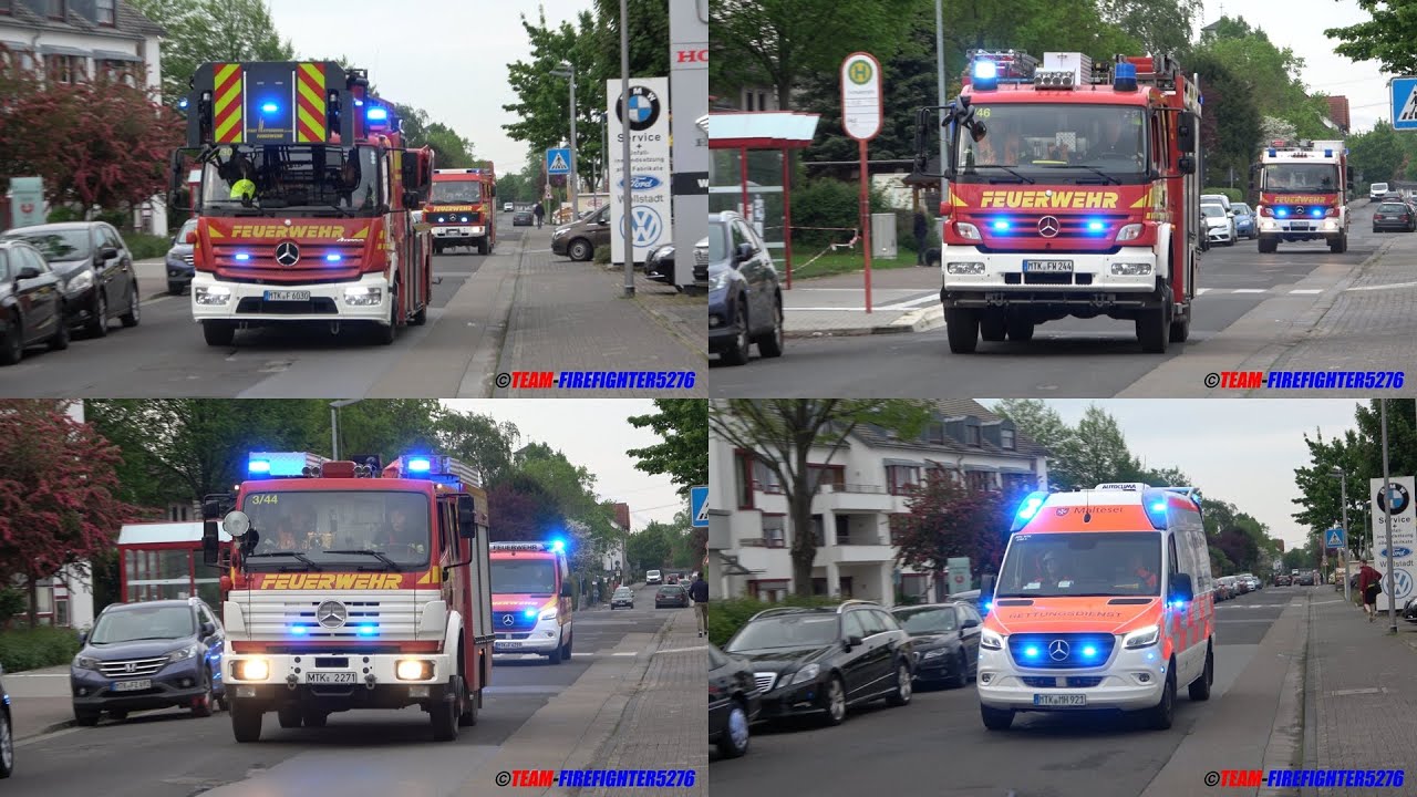 [Feuer im Chemiesaal mehrere Schüler vermisst] Großübung von Feuerwehr + Rettungsdienst Hattersheim