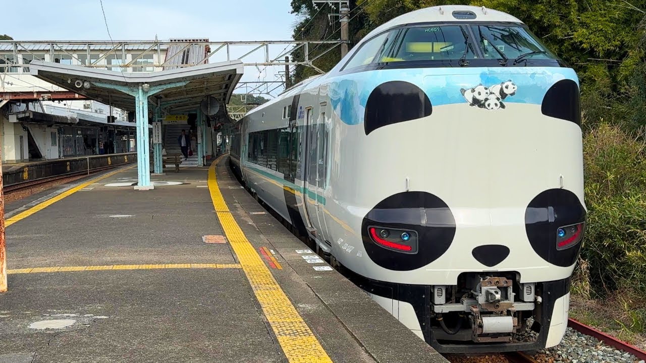 Путешествие на новом поезде с пандами в Японии 🐼 чтобы увидеть животных | Из Осаки в Мир приключений