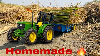 New Holland 6010 tractor Full loaded trolley pulling video #homemade #tractor #homemade #trolley 