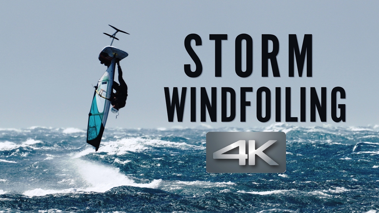 Storm Windfoiling | Foil windsurfing with 50 knots wind