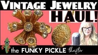 Vintage JEWELRY HAUL 14k Gold Thrift Store FINDS WOW!