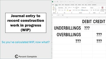 Journal Entry to Record Construction WIP and the Impact to the Financial Statements