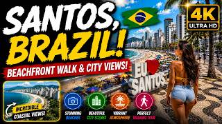 Santos Brazil Walking Tour — Beachfront, City Views and Coastal Scenery