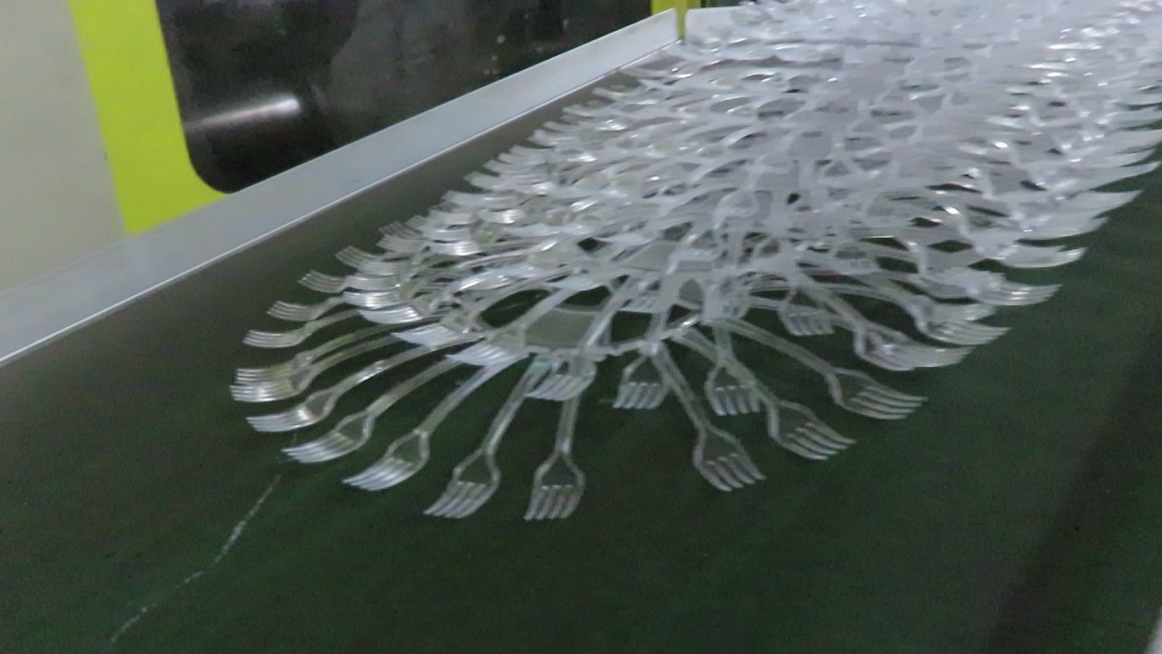 Plastic cutlery production lines YouTube