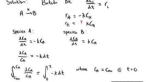 F20 | Chemical Engineering Kinetics | 04 Batch Reactor Analysis