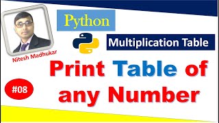 Python || Program to Print Table of user's choice ||