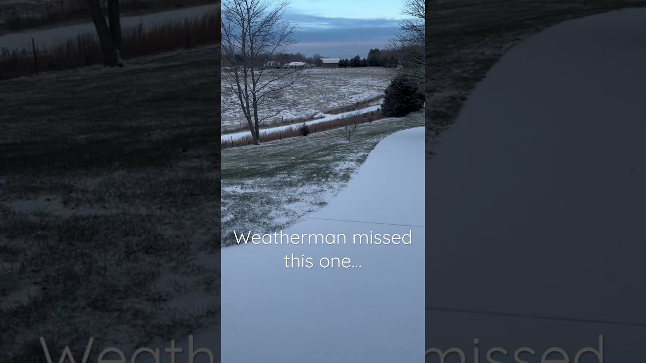Unexpected Snowfall Yesterday Afternoon And Evening Not A Ton But Just Enough To Freeze Driveways 