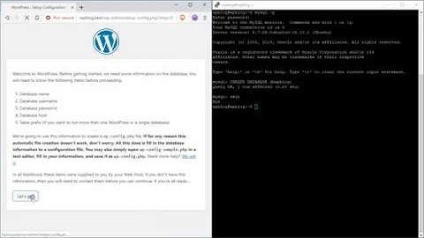 How to setup a Local Testing Environment for WordPress 2019 Part 5 - Create a database for WordPress