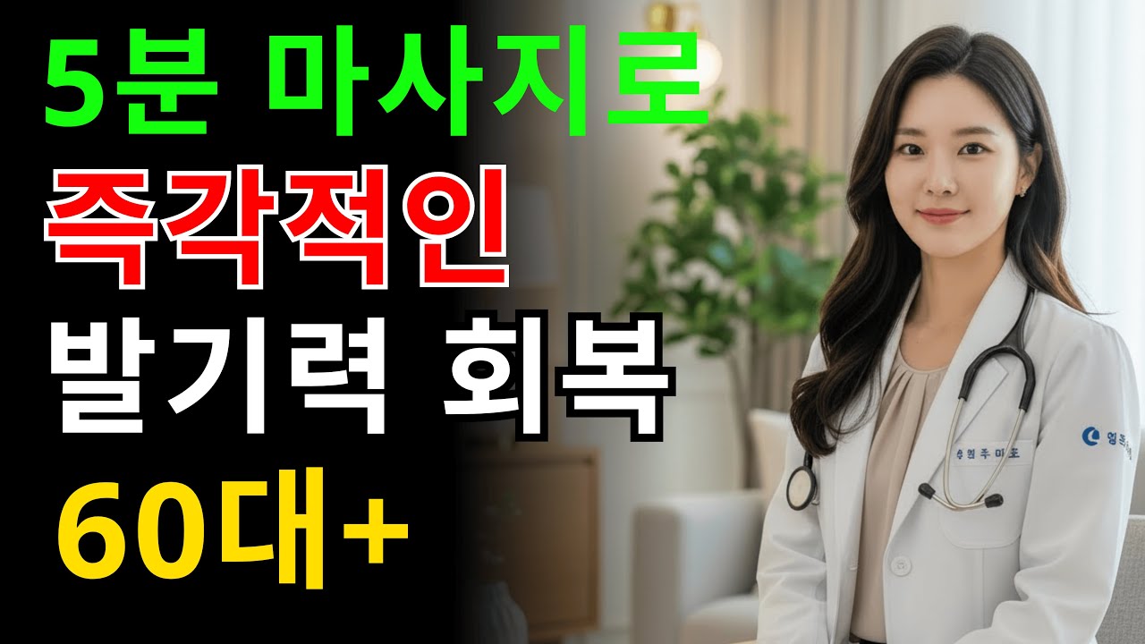 60대 이상 남성분들: 매일 5분만 여기를 마사지하면 자연스럽게 남성성이 깨어납니다