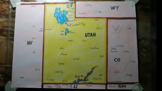 How to draw Utah map easy SAAD