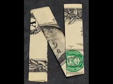 Fold Origami Dollar Bill Alphabet Letter N - YouTube