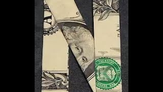 Fold Origami Dollar Bill Alphabet Letter N