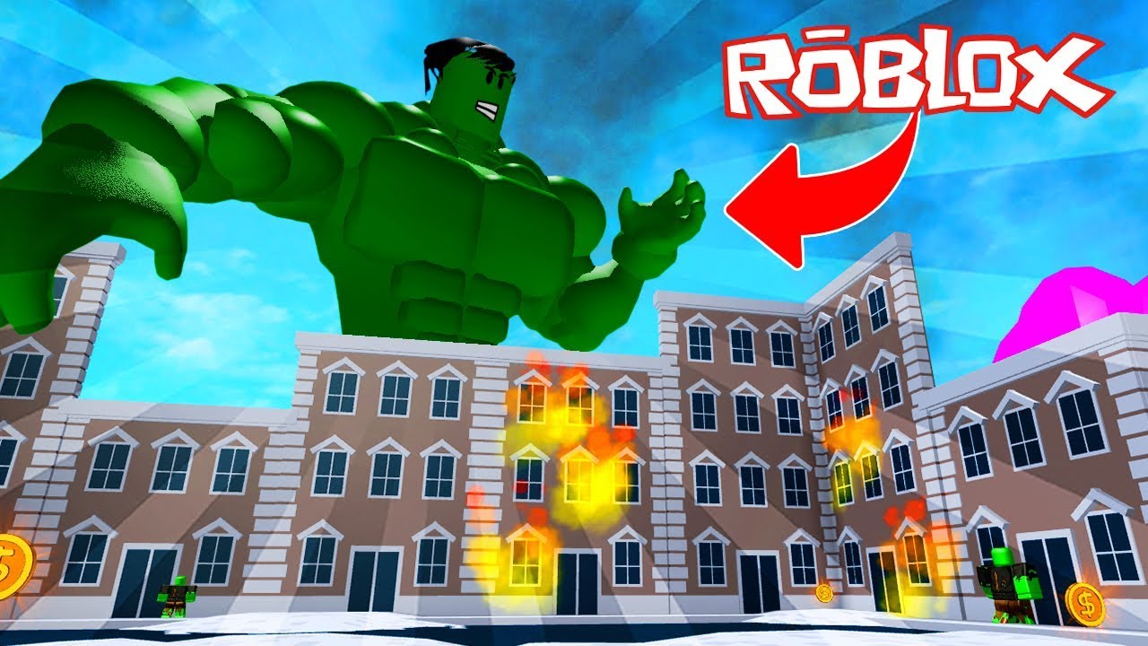 Hulk Gigante Destruye La Ciudad Superheroes Avengers Roblox - roblox ciudad