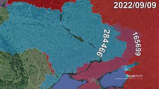 Russian Invasion of Ukraine: Every Day to 2023 using Google Earth