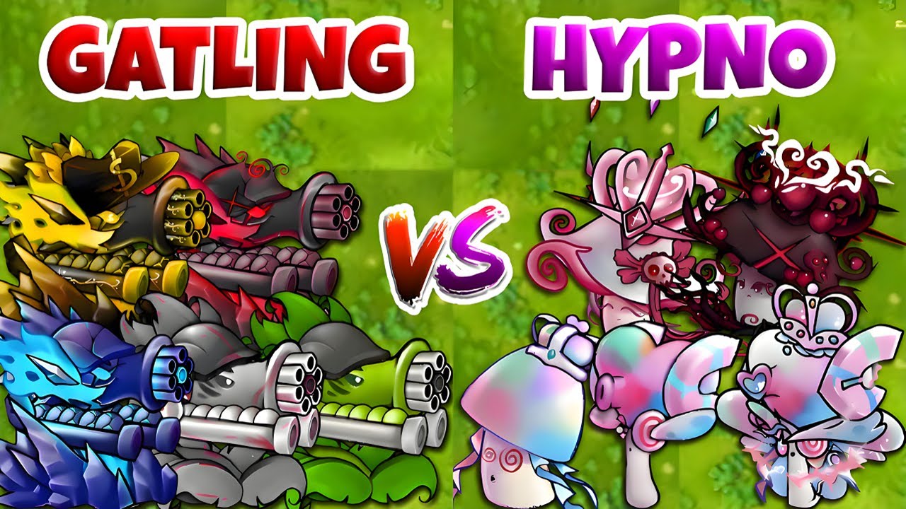 PVZ Fusion 2.4 Challenge - Team GATLING vs HYPNO Plant Fusion VS Obsidian Gargantuar - Who Will Win?