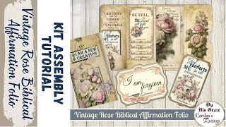 Vintage Rose Biblical Affirmation Folio